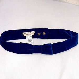 Marni Blue Velvet designer belt